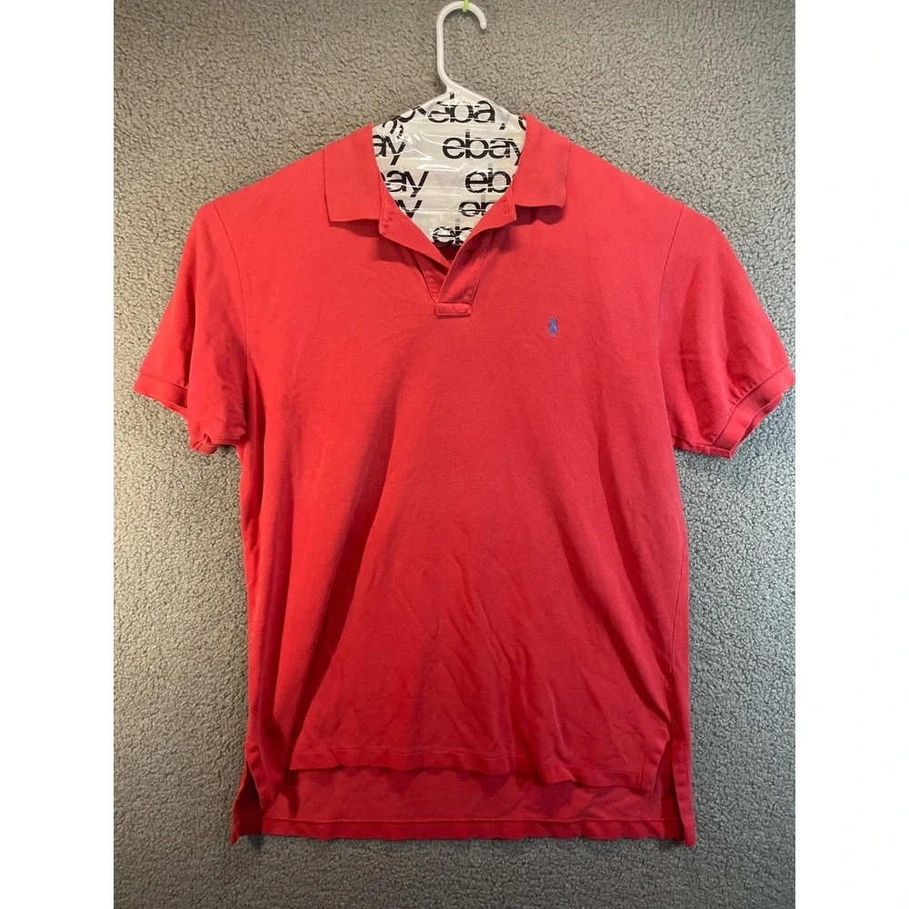 Polo Ralph Lauren Men's  XL Red Short Sleeve‎ Cotton Flesh Pony
